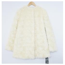 Miu Miu-Miu Miu AW12 Cappotto in shearling di mohair crema-Crudo