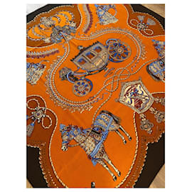 Hermès-Hermès shawl-Orange