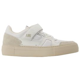 Ami Paris Baskets basses ADC en cuir blanc/multicolore Multicolore