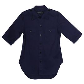 Balenciaga SS17 Camicia della polizia in cotone blu navy Blu Blu navy