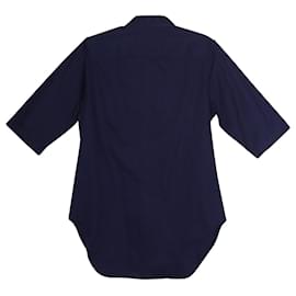 Balenciaga-Balenciaga SS17 Camicia della polizia in cotone blu navy-Blu,Blu navy