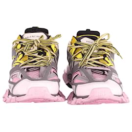Balenciaga-Balenciaga Track Sneakers in Yellow Grey Polyurethane-Yellow