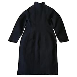 Fendi-Fendi Raw Edges Coat-Navy blue