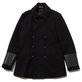 *BOTTEGA VENETA Woolpea coat   Men's Pea Coat Black