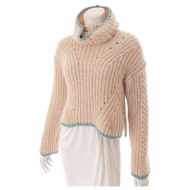 Fendi-*FENDI 19 years Cashmere × Moheya Turtleneck Knitted Sweater-Beige