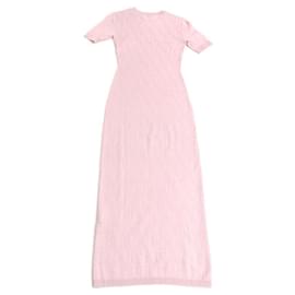 Fendi-*FENDI Long Knit One Piece FF Logo-Pink