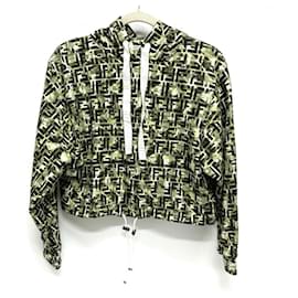 Fendi-*[FENDI] Fendi FF Zucca Pullover Tops Hoodie Cotton Women's Green-Green