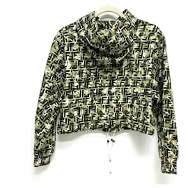 Fendi-*[FENDI] Fendi FF Zucca Pullover Tops Hoodie Cotton Women's Green-Green