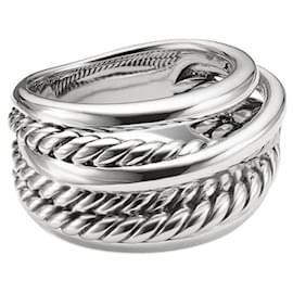 David Yurman-David Yurman crossover Ring in Sterling Silver 925 - Size 52-Silvery