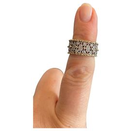 Buccellati Jonc 'Eternelle' avec diamants, ORS JAUNE & OR BLANC Bijouterie dorée