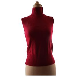 Inès de la Fressange Col roulé sans manche,taille M. Bordeaux