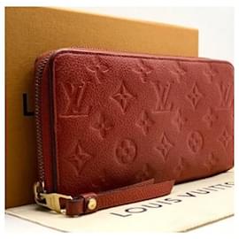 Louis Vuitton-Authentique portefeuille long Louis Vuitton Monogram Pochette-Rouge