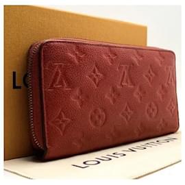 Louis Vuitton-Authentique portefeuille long Louis Vuitton Monogram Pochette-Rouge