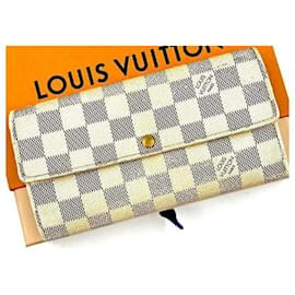 Louis Vuitton-Authentique portefeuille Louis Vuitton Sarah Damier Azur-Damier ebène