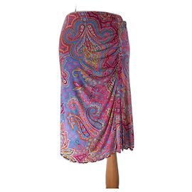 Etro Midi Skirt Multicolore Viscose Multiple colors