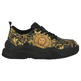 Autre Marque-Versace Jeans Couture Sun Garland Printed Sneakers-Blue