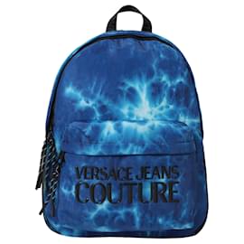 Autre Marque-Versace Jeans Tie-Dye Logo Backpack-Blue