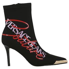 Versace Jeans Couture Versace Jeans Logo Print Ankle Boots Black