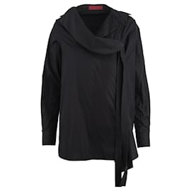 Autre Marque-Asymmetrical Shirt-Black