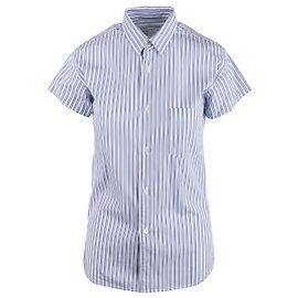 Camisa de algodão listrada azul Comme Des Garcons Azul