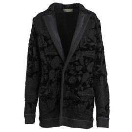 Autre Marque Blazer Diliborio bordado floral preto e cinza de algodão Preto Cinza