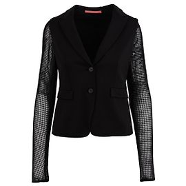 New York industrie Halbtransparenter Blazer Schwarz