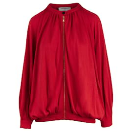 Yves Saint Laurent-Red Bomber Jacket-Red