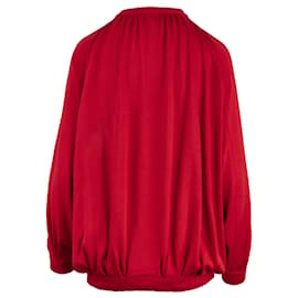 Yves Saint Laurent-jaqueta bomber vermelha-Vermelho