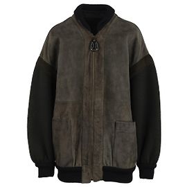Gianfranco Ferré Leather bomber jacket Black