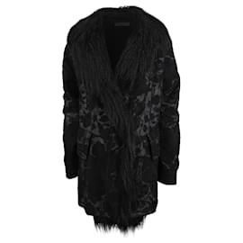 Autre Marque-Embroidered Coat-Black