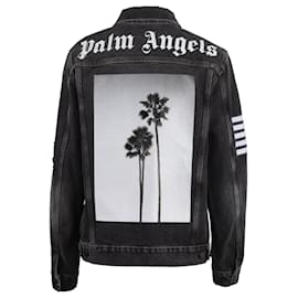 Palm Angels-denim jacket-Other,Dark red