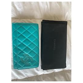 Chanel-Cartera / tarjetero-Verde