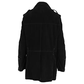 Autre Marque-Lapel Leather Jacket-Black