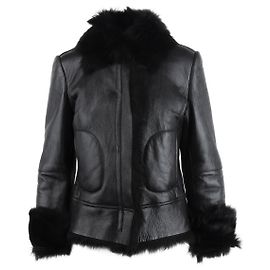 Autre Marque Jaqueta de shearling Preto