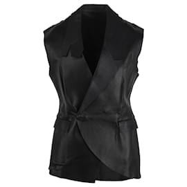 Costume National-Leather Vest-Black