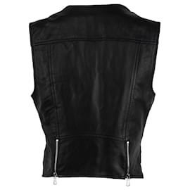 Balmain-Leather Vest-Black