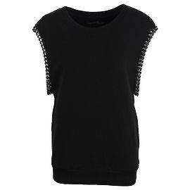All Saints Camiseta Con Cadenas Negro