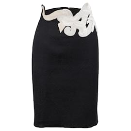 Autre Marque-Collection Privée Embroidered Skirt-Black