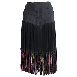 Autre Marque Marisa Padovan Fransenrock Schwarz