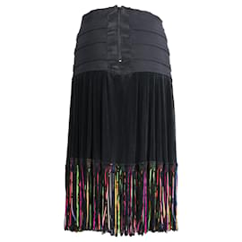 Autre Marque-Marisa Padovan Fringed Skirt-Black