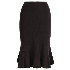 Sonia Rykiel Wool Skirt Brown