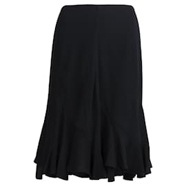 Yves Saint Laurent-Yves Saint Laurent Midi Skirt-Black