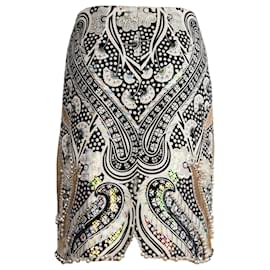 Autre Marque-Collection Privée Printed Skirt with Embellishment-Black,White