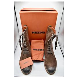 Missoni-ankle boots-Dark brown
