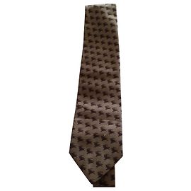 Corbata Burberry de seda dorada Dorado