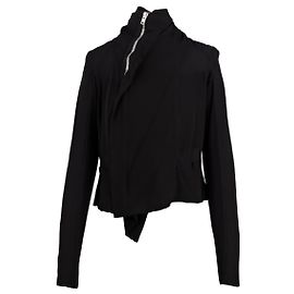 Giacca in seta Rick Owens con cerniera Nero