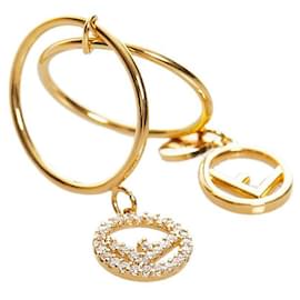 Fendi-Fendi Double F Logo Crystal Ring-Other
