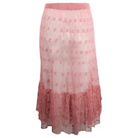 Autre Marque-Macramè Skirt-Pink