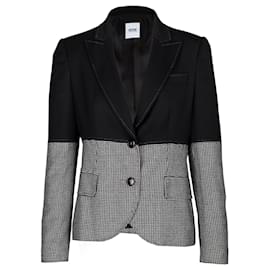 Moschino Cheap And Chic-Notched Lapel Jacket-Black,White