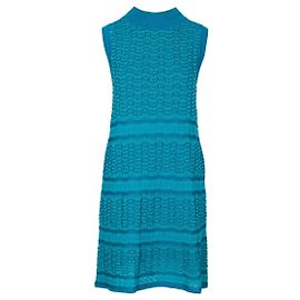 Vestido midi Missoni turquesa em viscose Turquesa